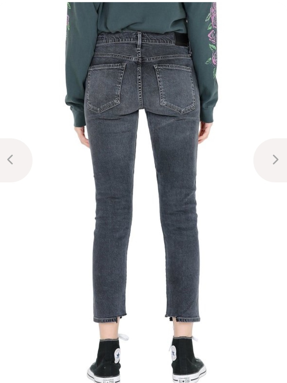Citizens of Humanity Elsa Mid Rise Slim Fit Crop Jeans Dark Wash Size 28 - Picture 2 of 7